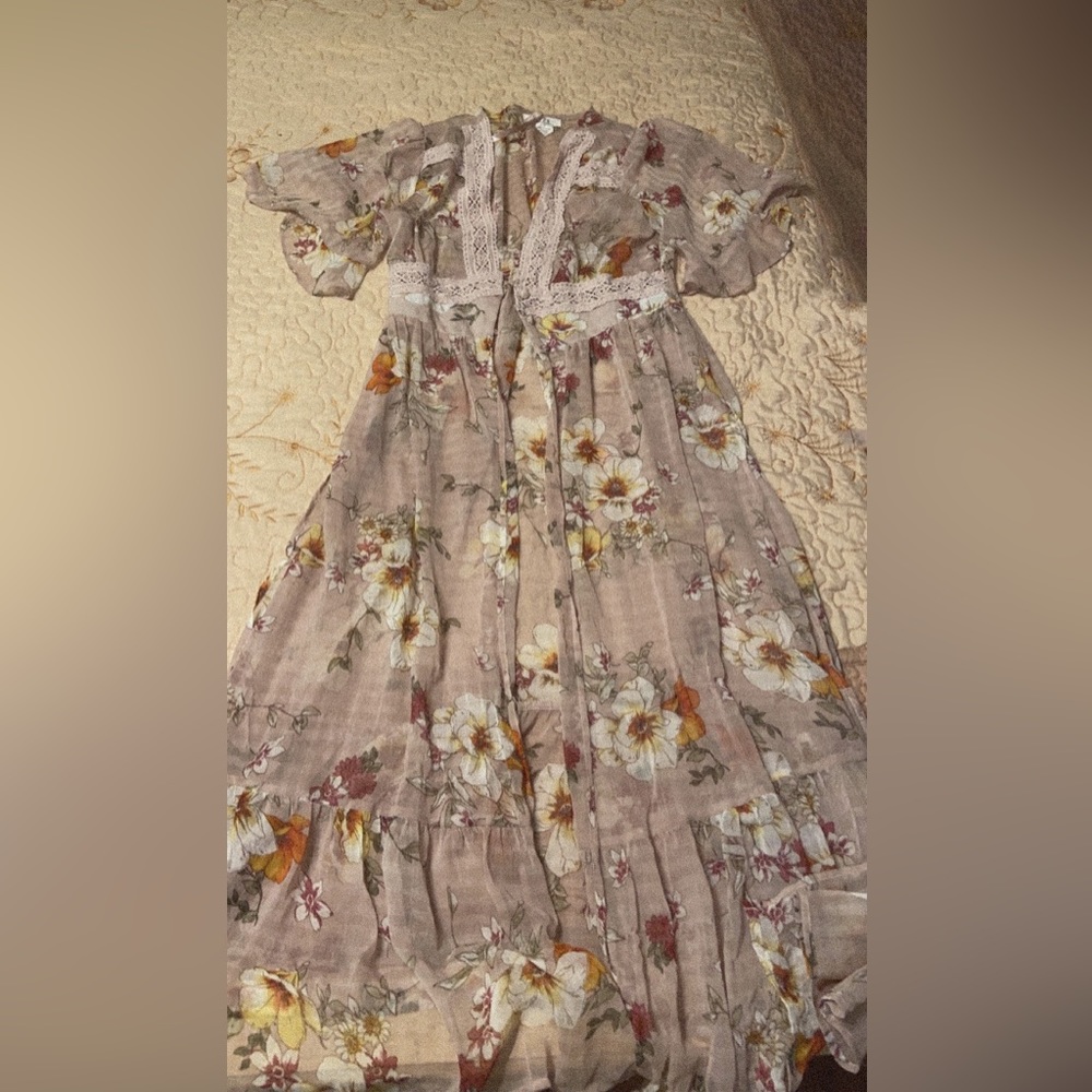 Long flowy sheer kimono